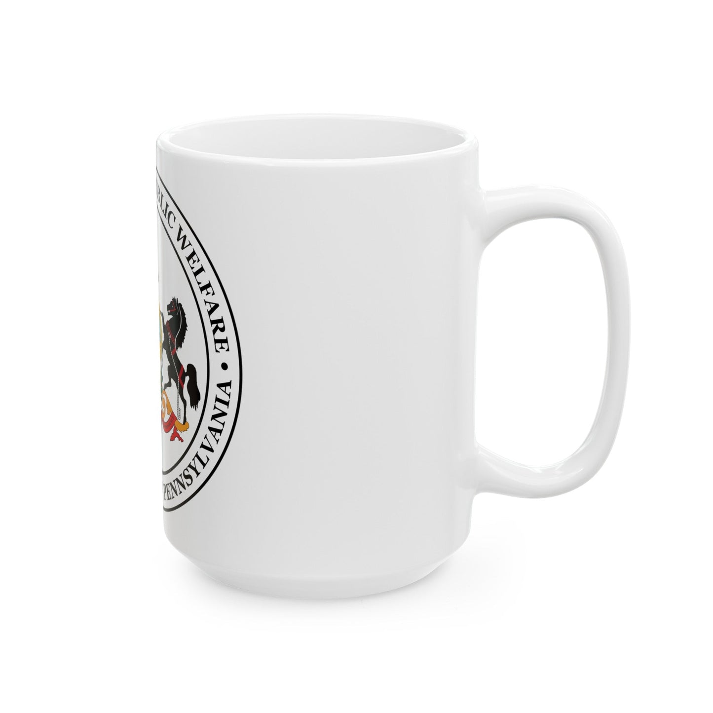 Seal of the Pennsylvania Department of Public Welfare - White Coffee Mug-The Sticker Space