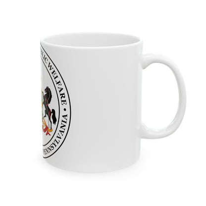 Seal of the Pennsylvania Department of Public Welfare - White Coffee Mug-The Sticker Space