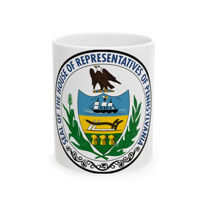 Seal of the Pennsylvania House of Representatives - White Coffee Mug-11oz-The Sticker Space