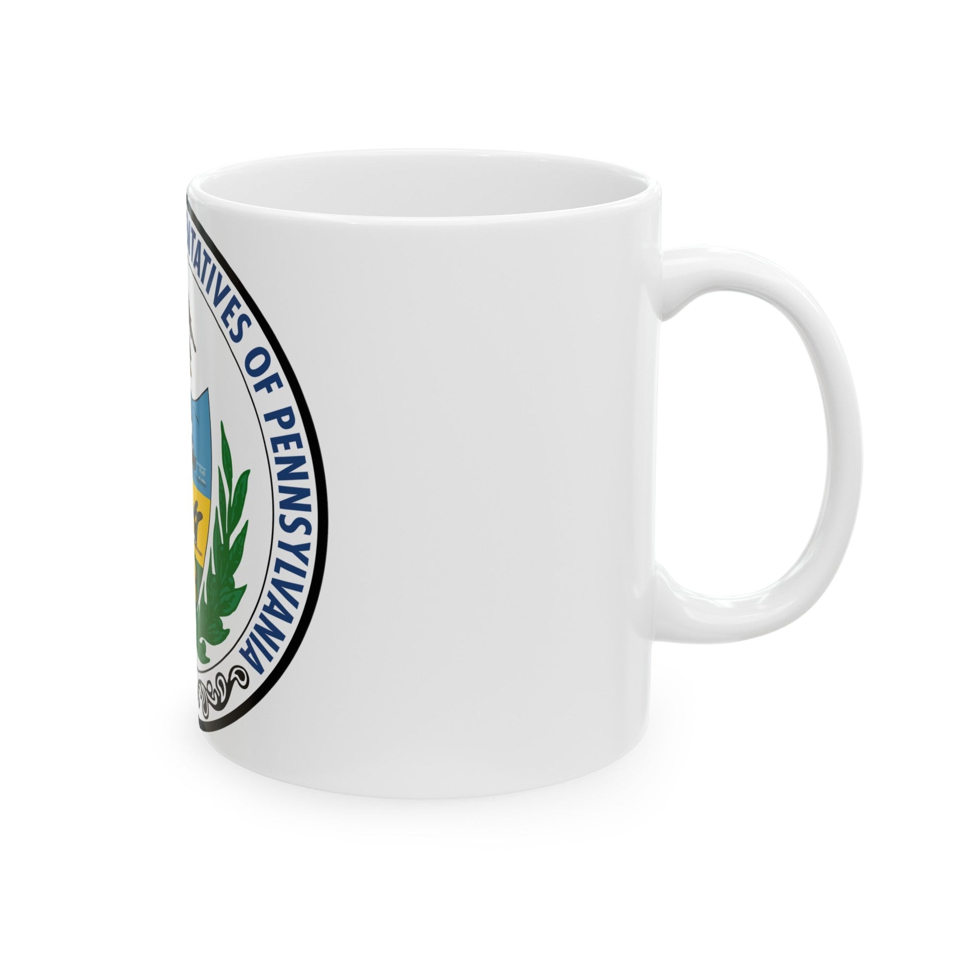 Seal of the Pennsylvania House of Representatives - White Coffee Mug-The Sticker Space