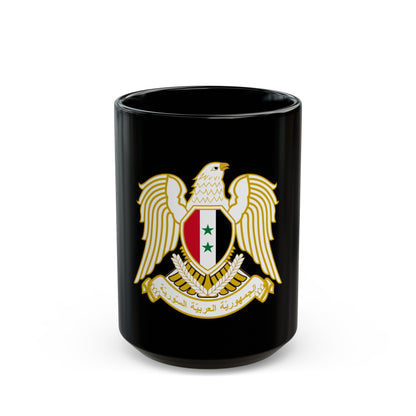 Seal of the People's Assembly of Syria - Black Coffee Mug-15oz-The Sticker Space