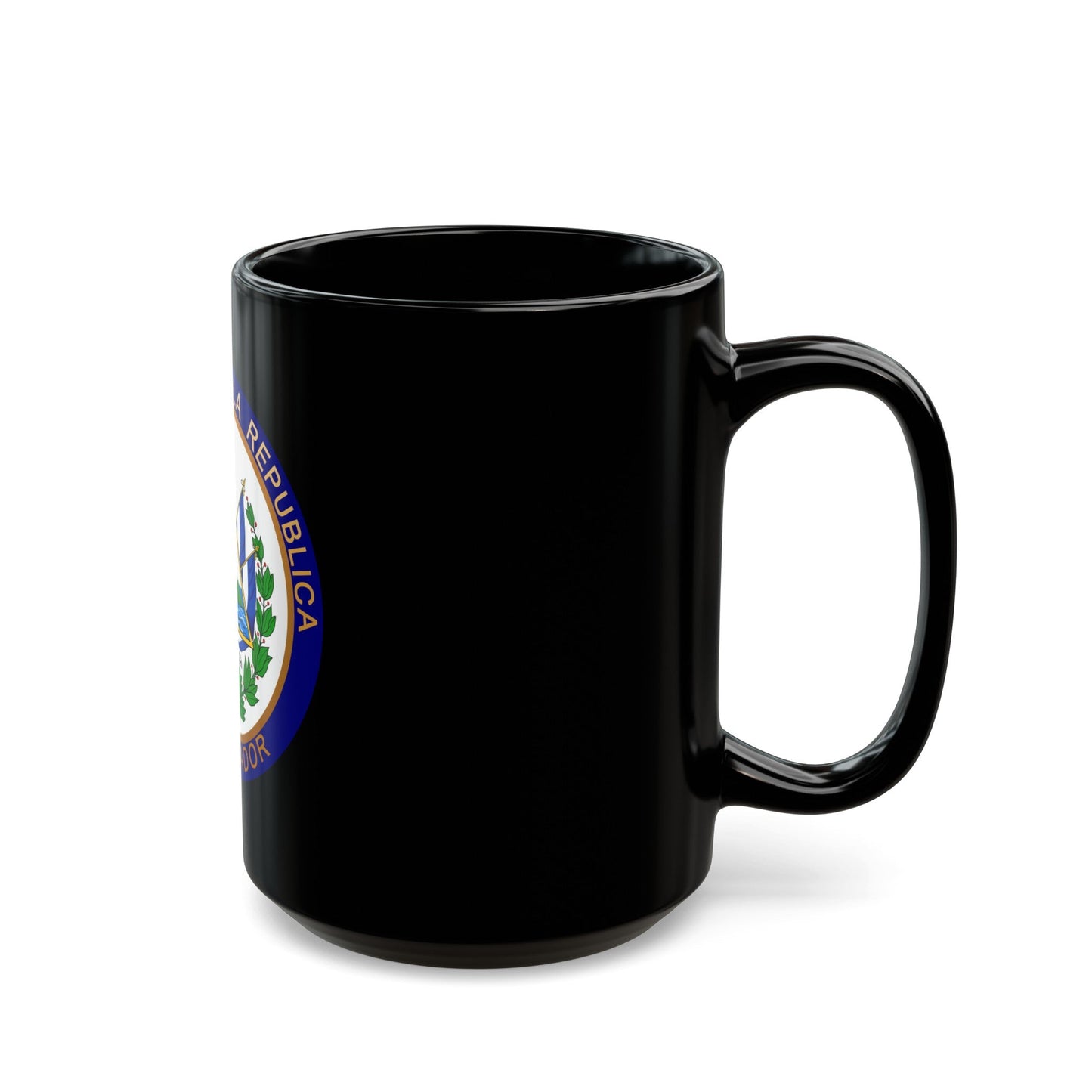 Seal of the President of El Salvador - Black Coffee Mug-The Sticker Space