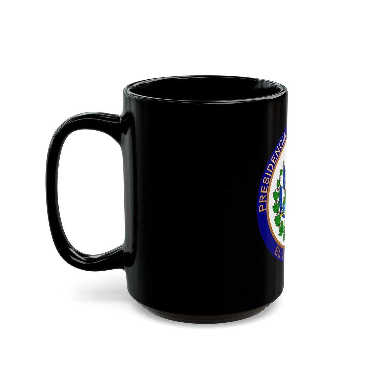 Seal of the President of El Salvador - Black Coffee Mug-The Sticker Space