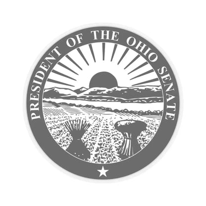 Seal of the President of the Ohio Senate - STICKER Vinyl Kiss-Cut Decal 3 Inch Transparent - The Sticker Space
