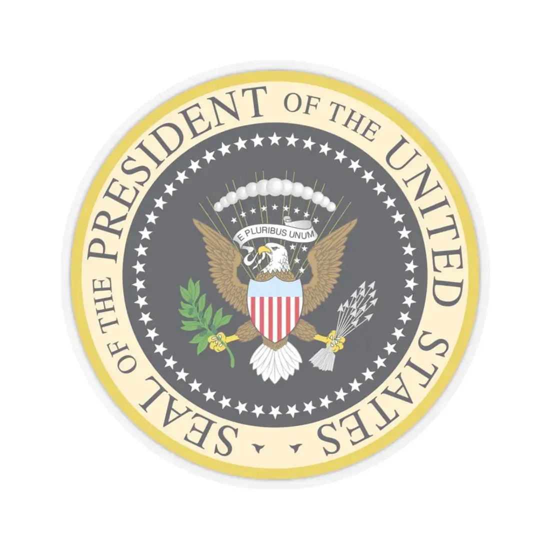 Seal of the President of the United States - STICKER Vinyl Kiss-Cut Decal 3 Inch Transparent - The Sticker Space