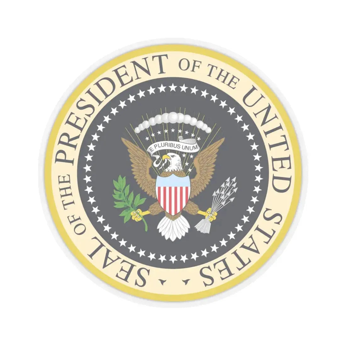 Seal of the President of the United States - STICKER Vinyl Kiss-Cut Decal 6 Inch Transparent - The Sticker Space