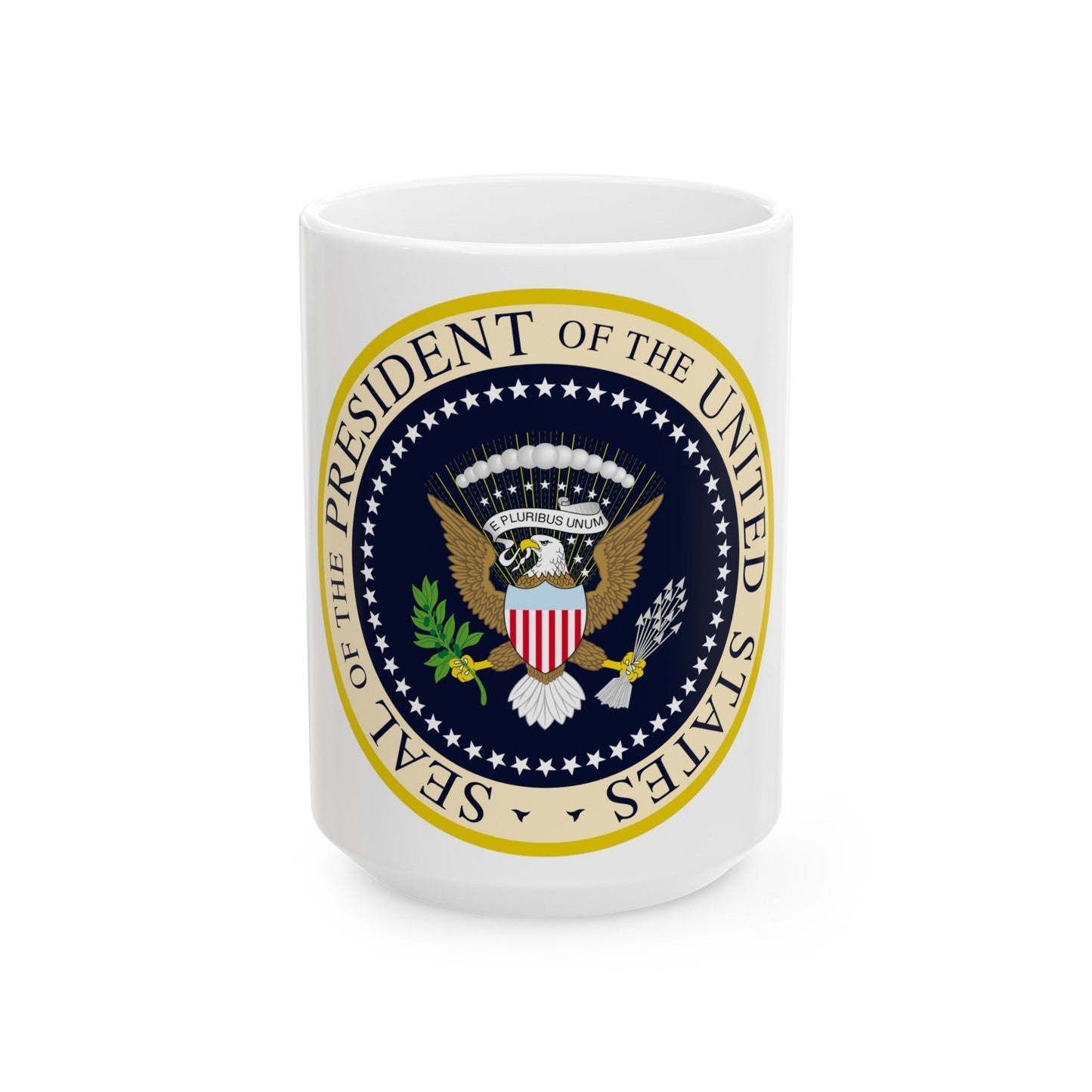 Seal of the President of the United States - White Coffee Mug-15oz-The Sticker Space