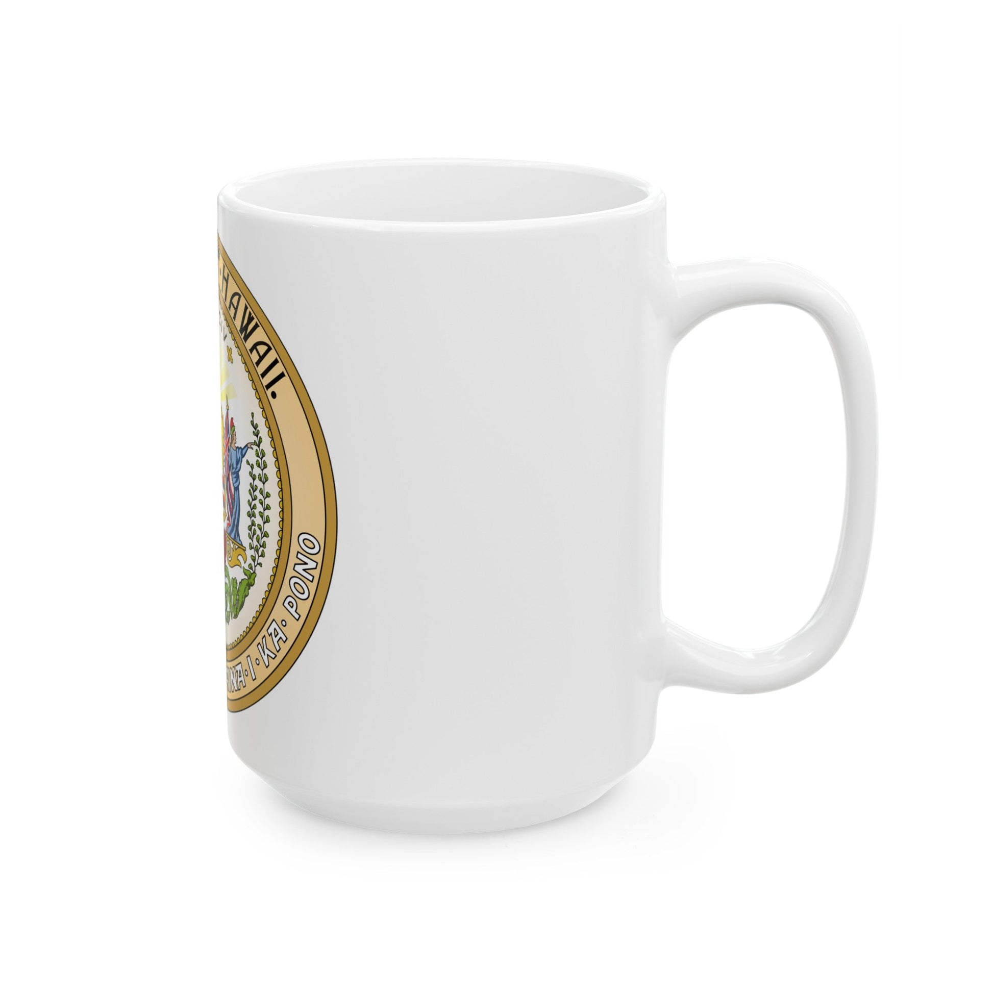 Seal of the Republic of Hawaii - White Coffee Mug-The Sticker Space