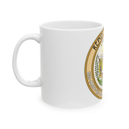 Seal of the Republic of Hawaii - White Coffee Mug-The Sticker Space