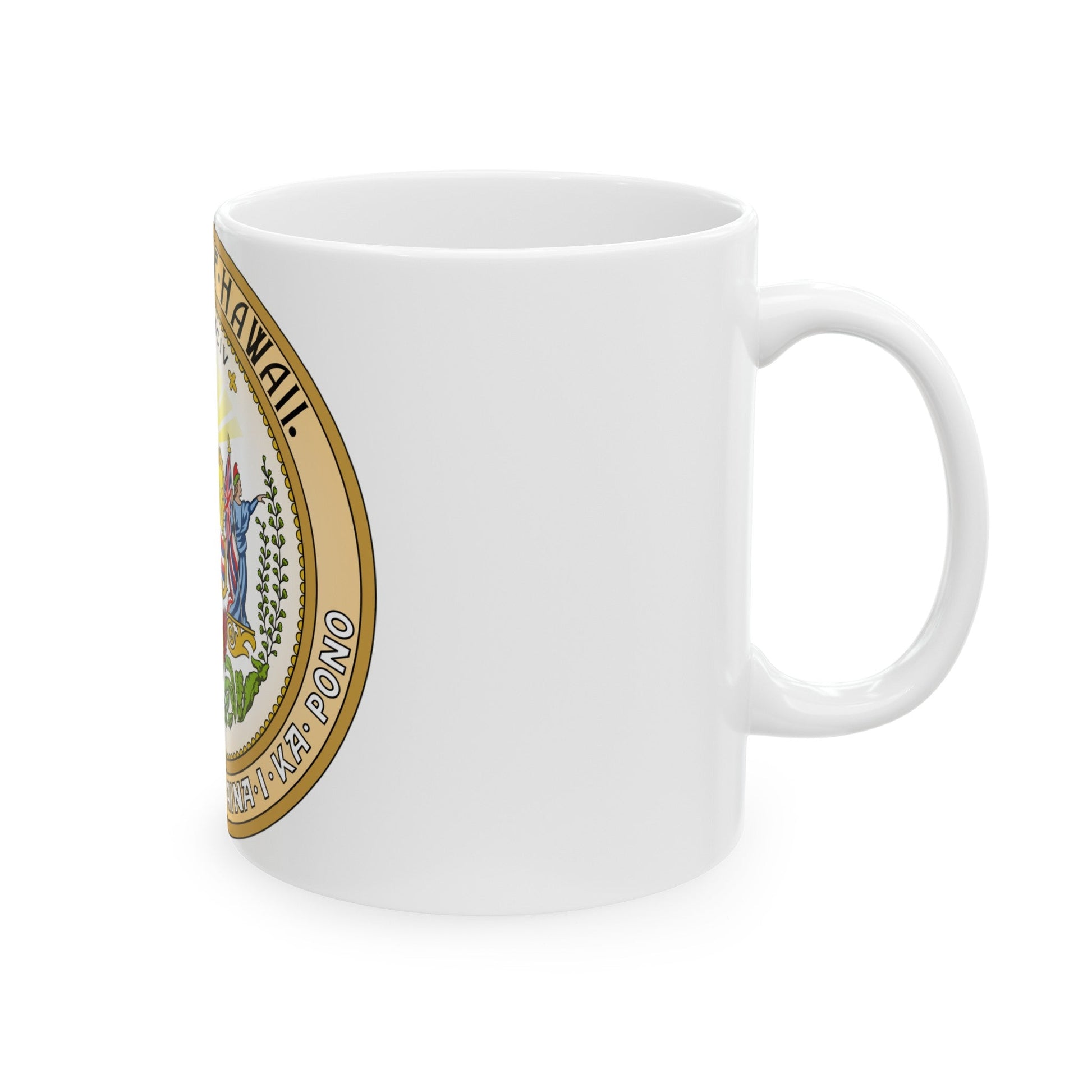 Seal of the Republic of Hawaii - White Coffee Mug-The Sticker Space