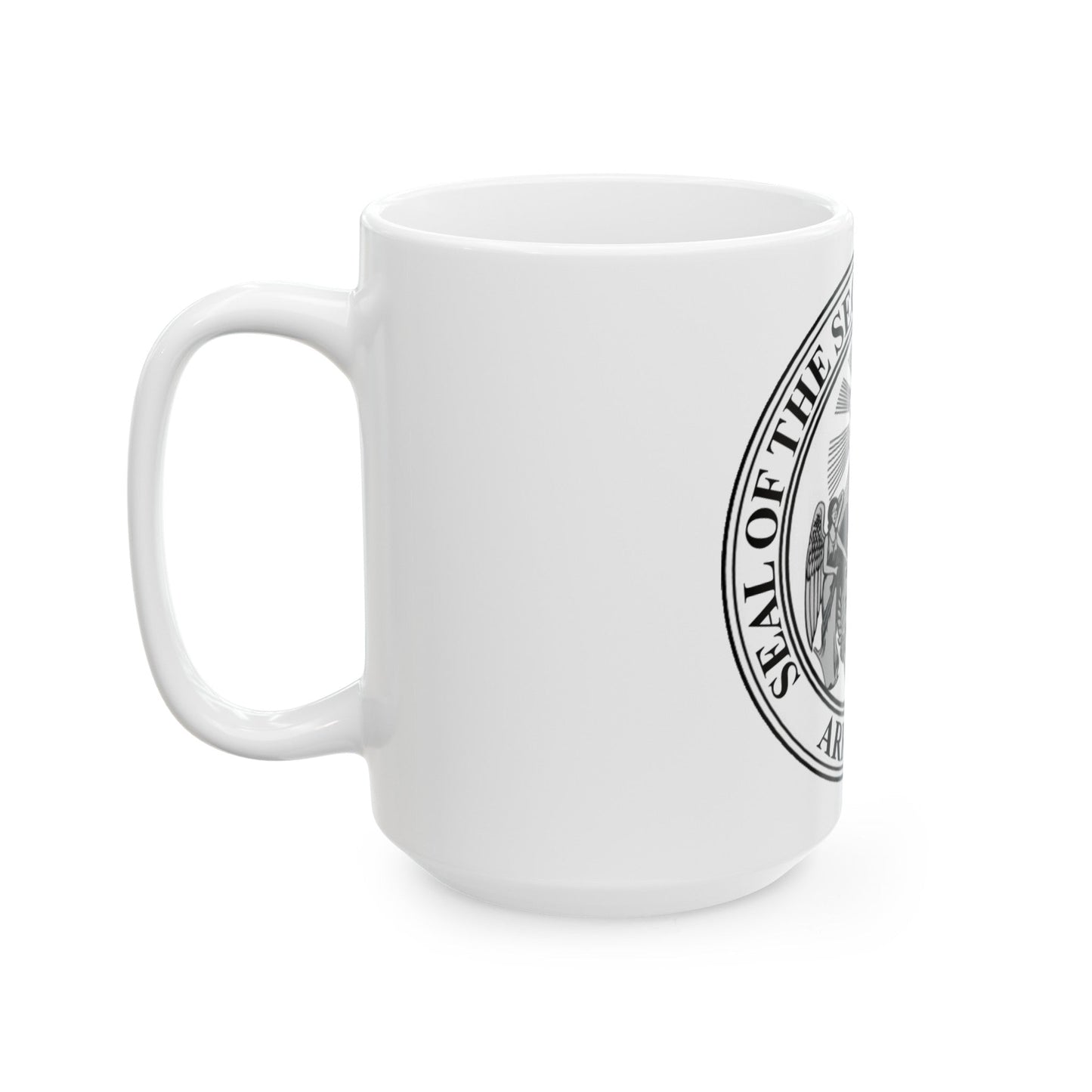 Seal of the Secretary of State of Arkansas - White Coffee Mug-The Sticker Space