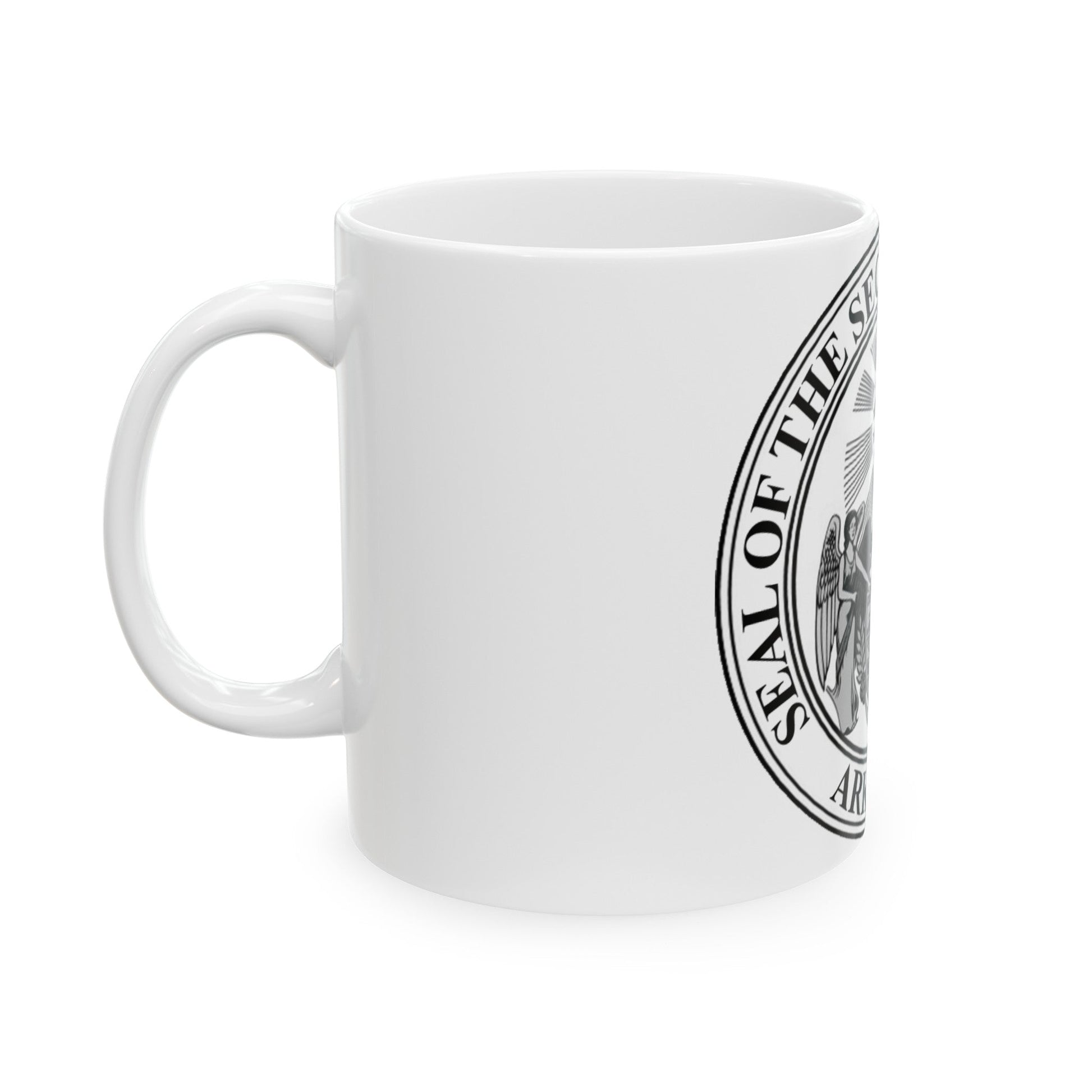 Seal of the Secretary of State of Arkansas - White Coffee Mug-The Sticker Space