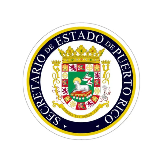 Seal of the Secretary of State of Puerto Rico STICKER Vinyl Die-Cut Decal 2 Inch - The Sticker Space