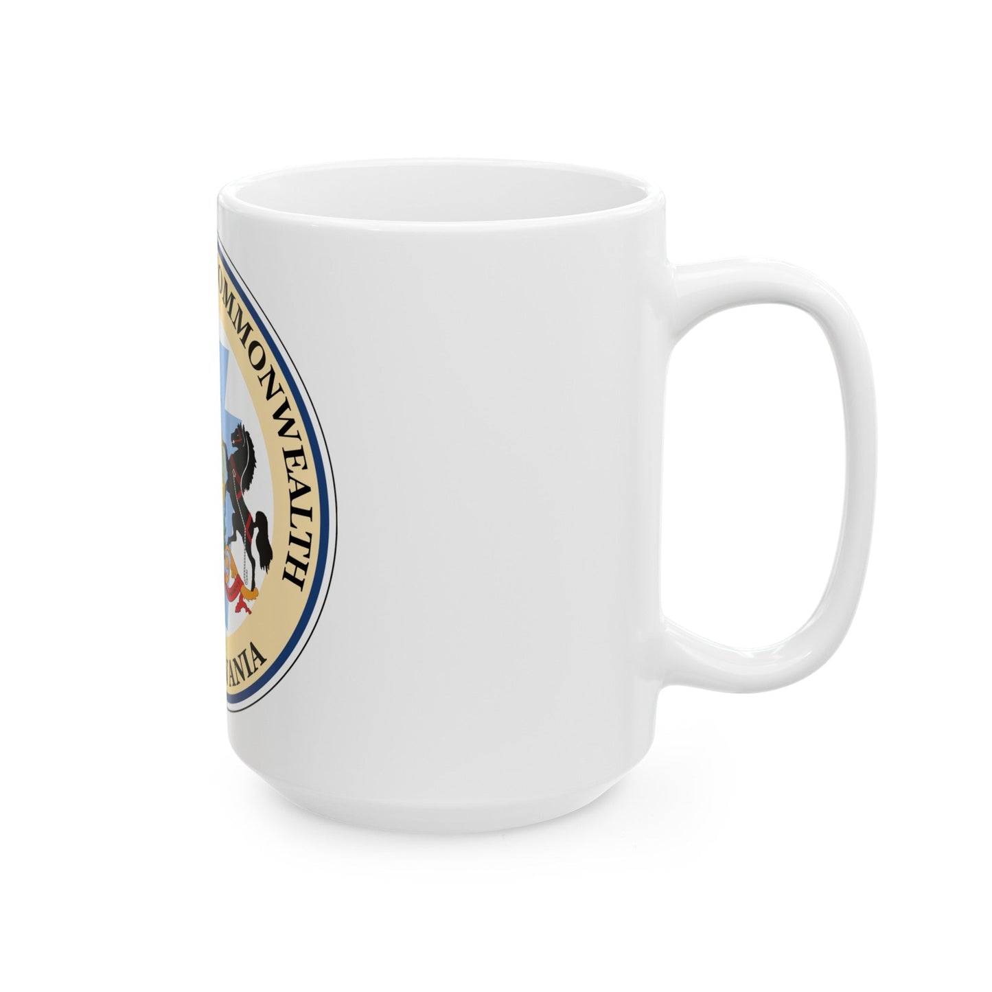 Seal of the Secretary of the Commonwealth of Pennsylvania - White Coffee Mug-The Sticker Space