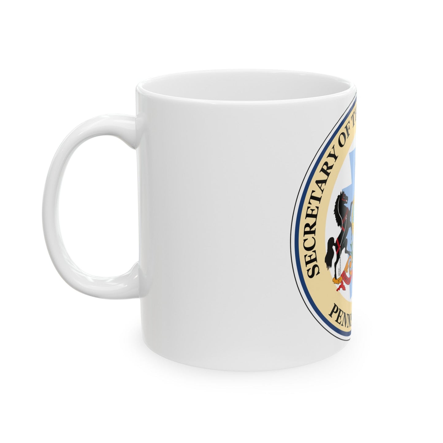 Seal of the Secretary of the Commonwealth of Pennsylvania - White Coffee Mug-The Sticker Space