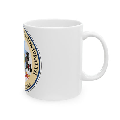 Seal of the Secretary of the Commonwealth of Pennsylvania - White Coffee Mug-The Sticker Space