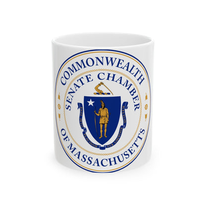 Seal of the Senate of Massachusetts - White Coffee Mug-11oz-The Sticker Space