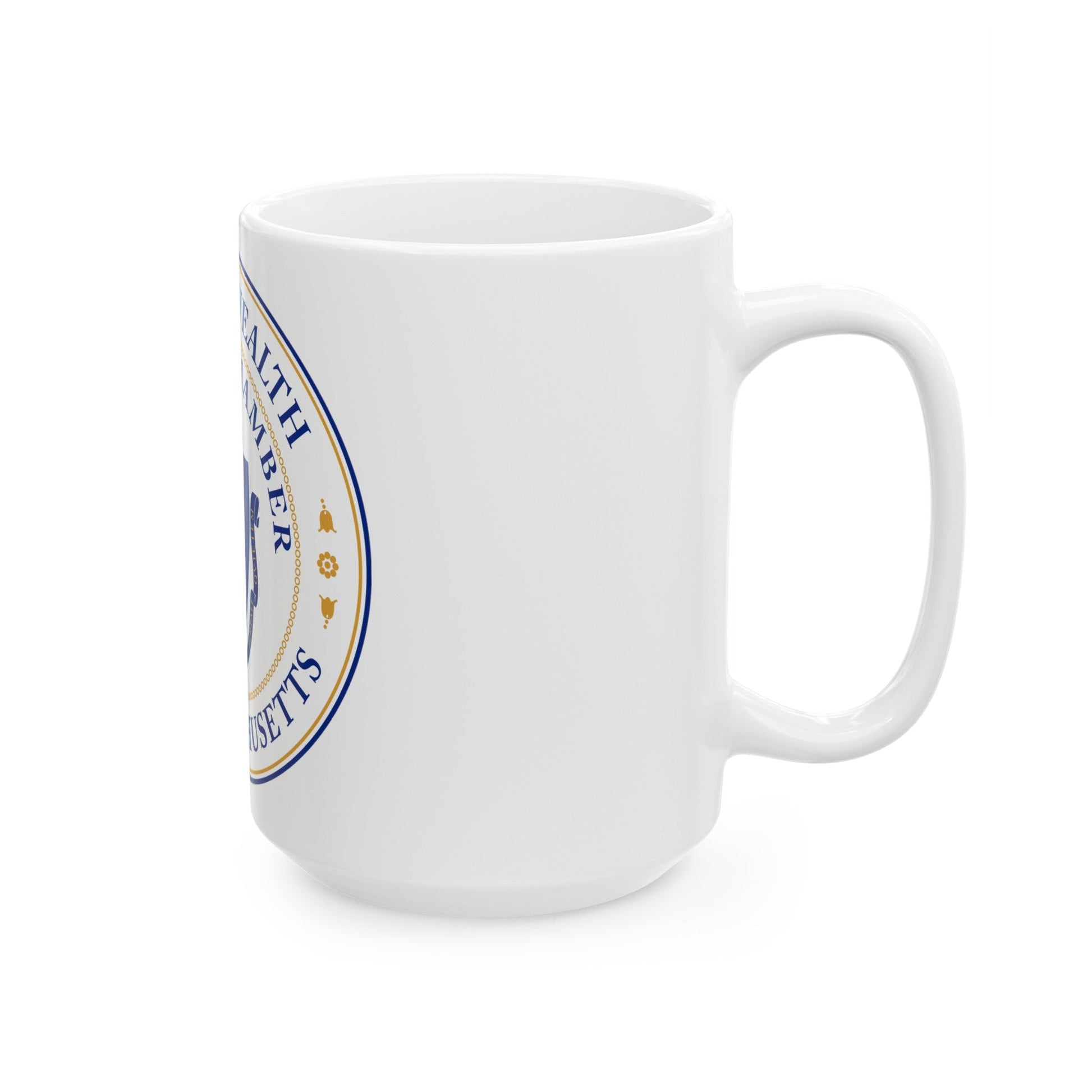 Seal of the Senate of Massachusetts - White Coffee Mug-The Sticker Space