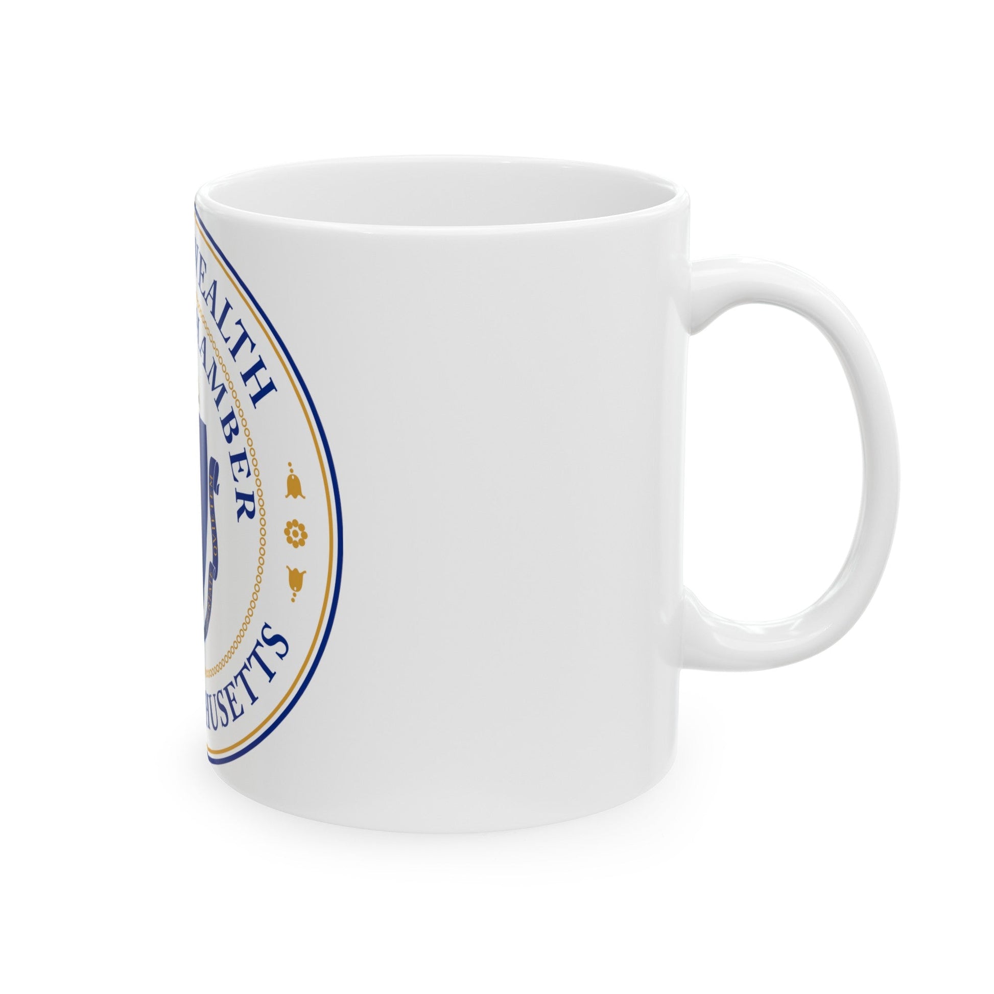 Seal of the Senate of Massachusetts - White Coffee Mug-The Sticker Space