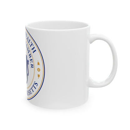 Seal of the Senate of Massachusetts - White Coffee Mug-The Sticker Space