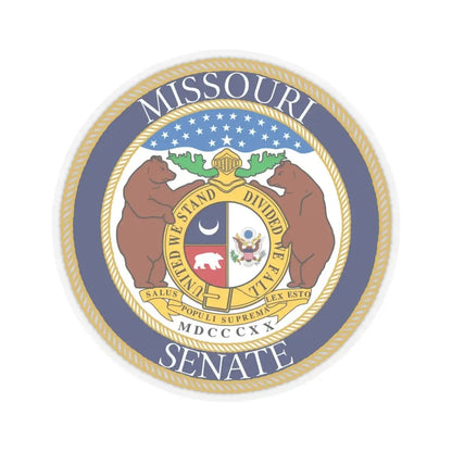 Seal of the Senate of Missouri - STICKER Vinyl Kiss-Cut Decal 6 Inch Transparent - The Sticker Space