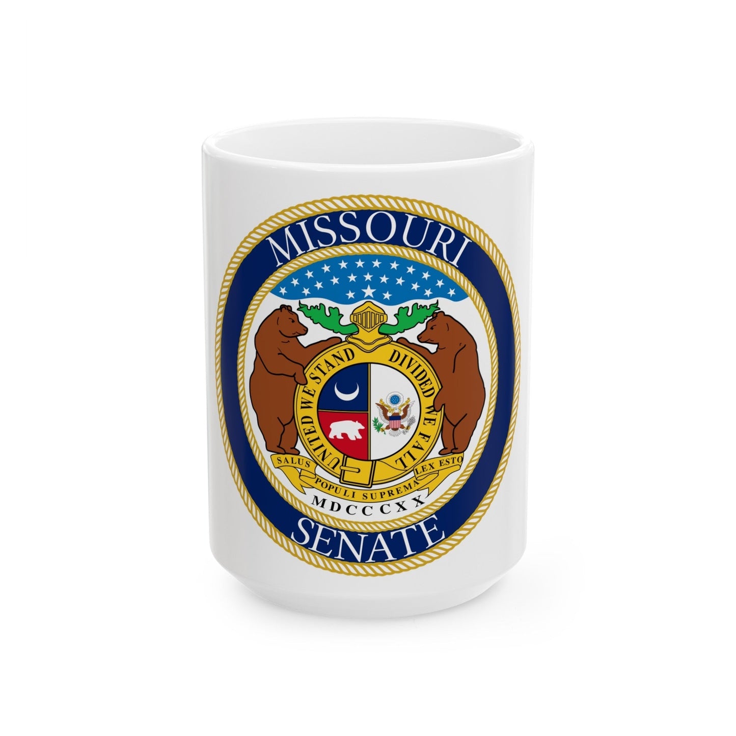 Seal of the Senate of Missouri - White Coffee Mug-15oz-The Sticker Space