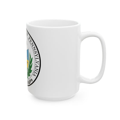 Seal of the Senate of Pennsylvania - White Coffee Mug-The Sticker Space