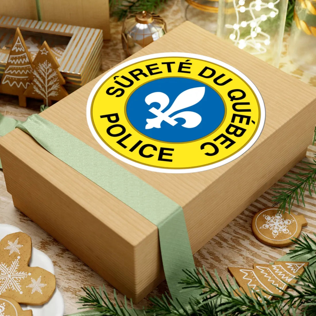 Seal of the Sûreté du Québec (Canada) (Coat of Arms) STICKER Vinyl Kiss-Cut Decal - The Sticker Space