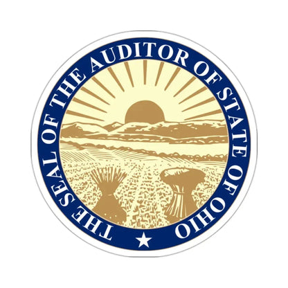 Seal of the State Auditor of Ohio - STICKER Vinyl Kiss-Cut Decal 2 Inch White - The Sticker Space