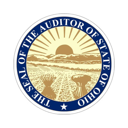 Seal of the State Auditor of Ohio - STICKER Vinyl Kiss-Cut Decal 3 Inch White - The Sticker Space