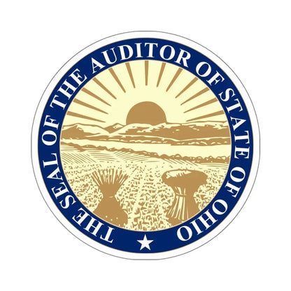 Seal of the State Auditor of Ohio - STICKER Vinyl Kiss-Cut Decal 6 Inch White - The Sticker Space