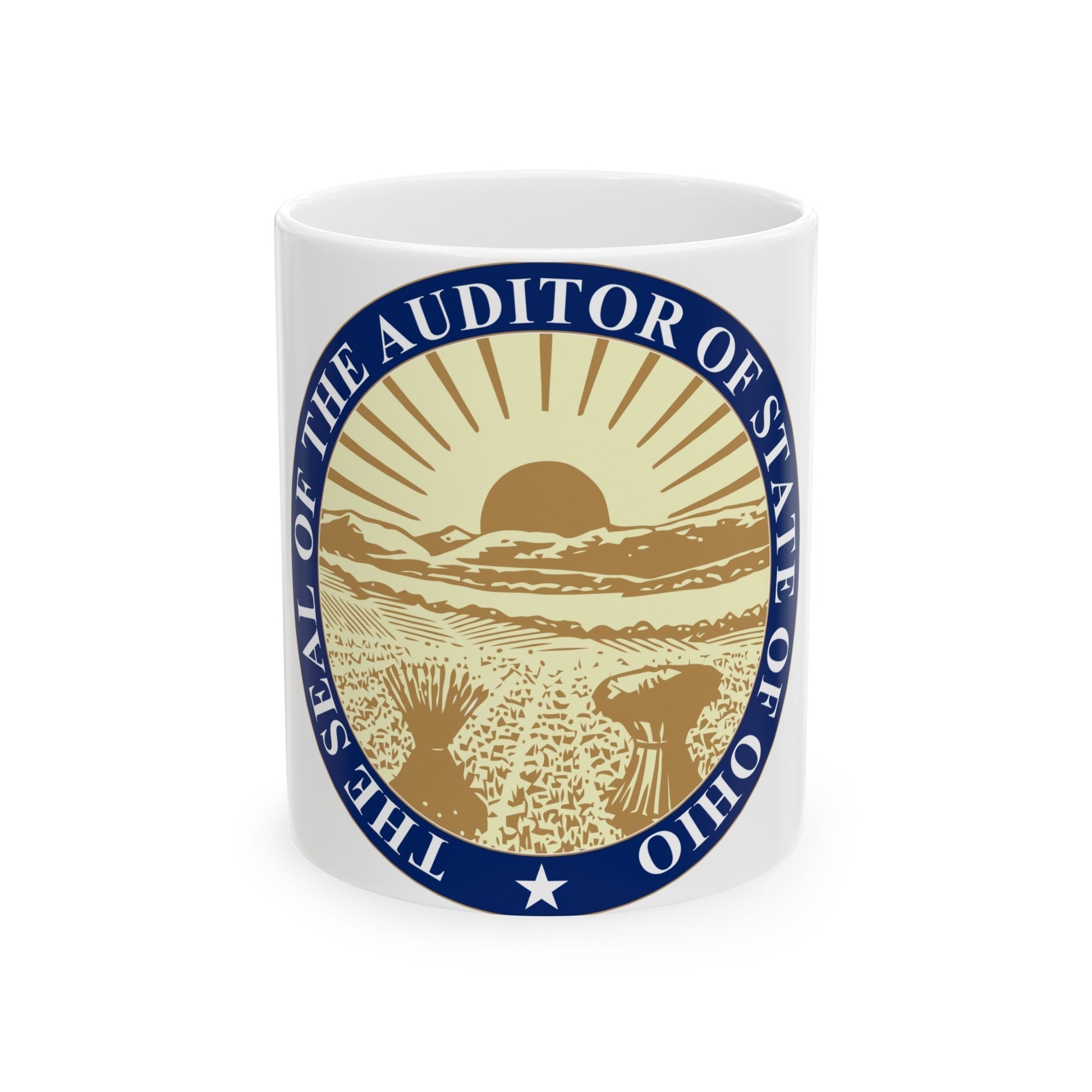 Seal of the State Auditor of Ohio - White Coffee Mug-11oz-The Sticker Space