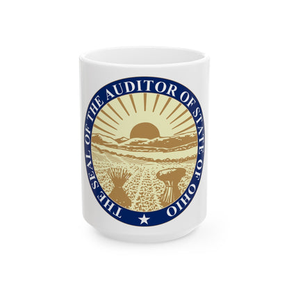 Seal of the State Auditor of Ohio - White Coffee Mug-15oz-The Sticker Space