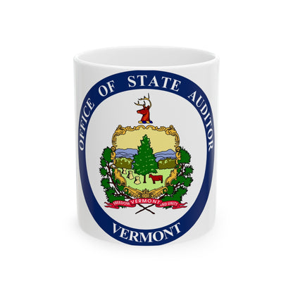 Seal of the State Auditor of Vermont - White Coffee Mug-11oz-The Sticker Space