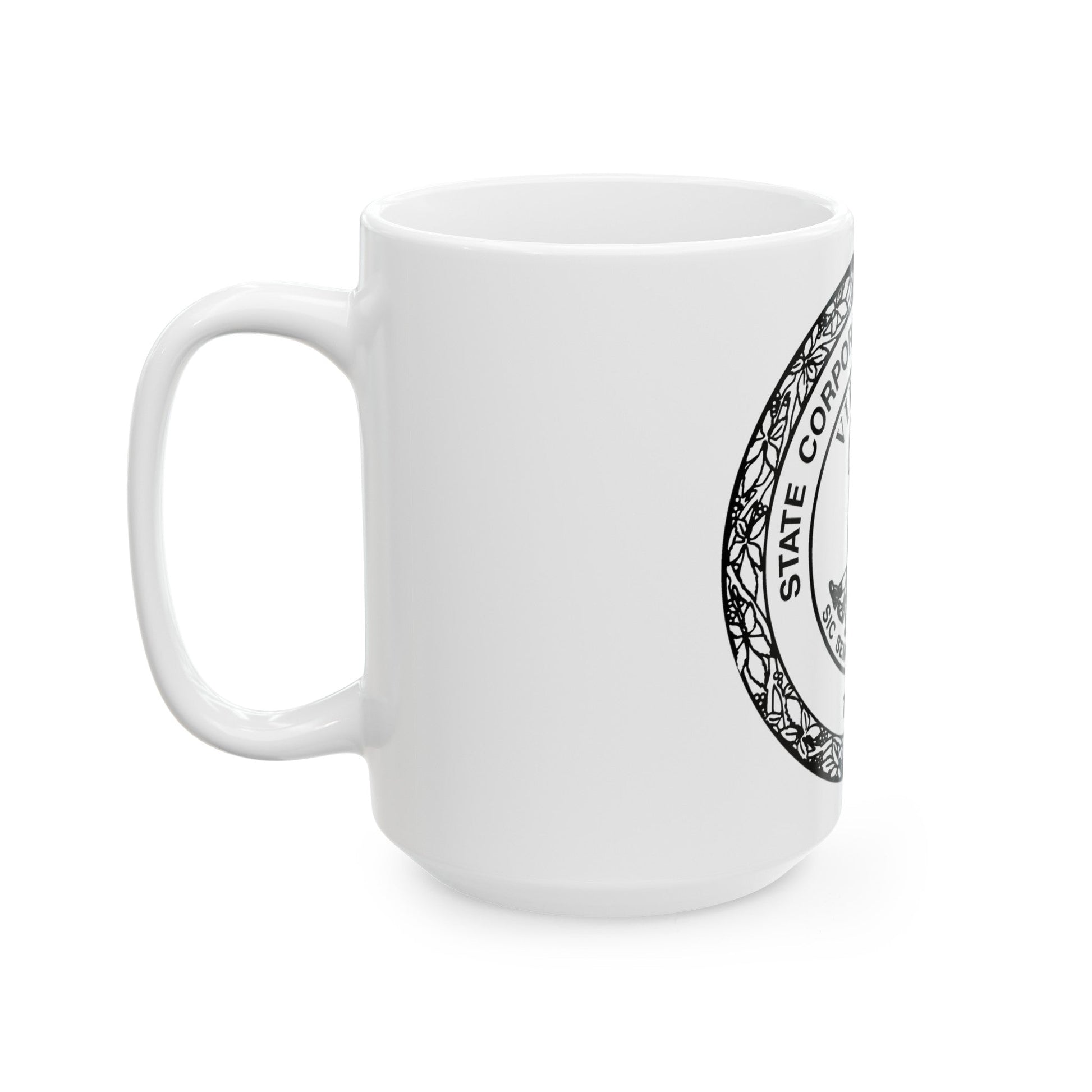 Seal of the State Corporation Commission of Virginia - White Coffee Mug-The Sticker Space