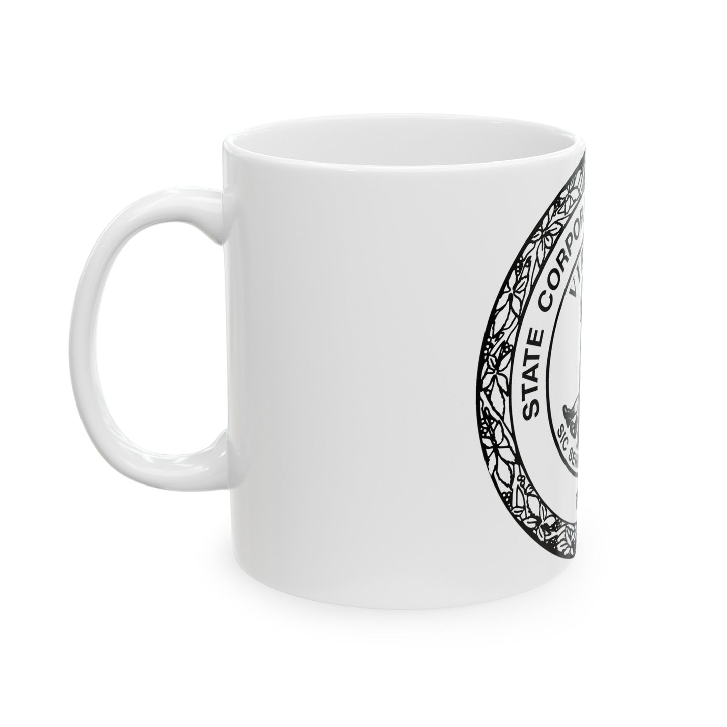 Seal of the State Corporation Commission of Virginia - White Coffee Mug-The Sticker Space