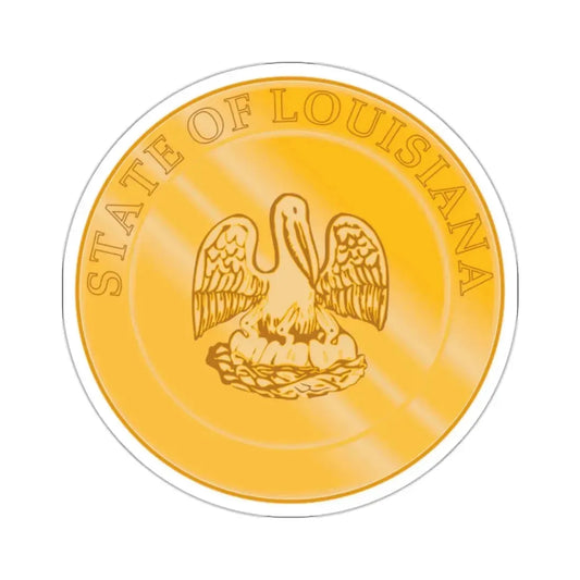 Seal of the State of Louisiana 1902 2006 - STICKER Vinyl Kiss-Cut Decal 2 Inch White - The Sticker Space