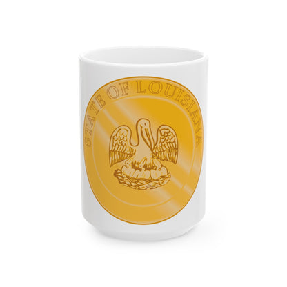 Seal of the State of Louisiana 1902 2006 - White Coffee Mug-15oz-The Sticker Space