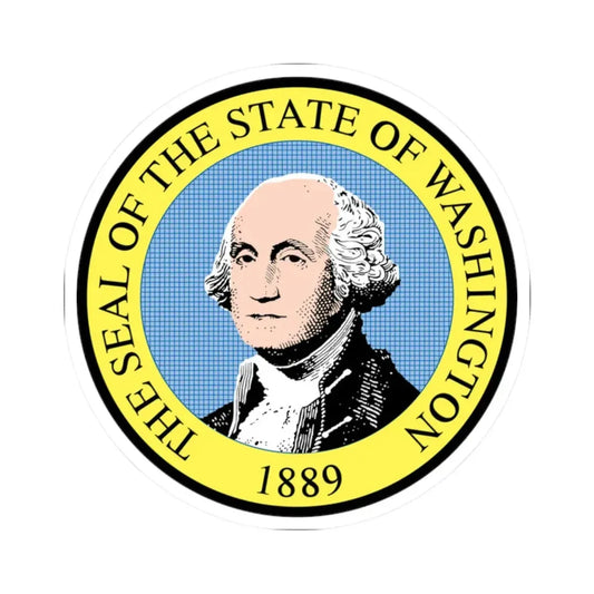 Seal of the State of Washington (United States) STICKER Vinyl Kiss-Cut Decal 2 Inch White - The Sticker Space