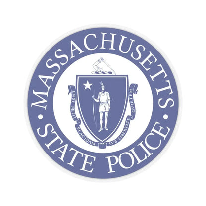 Seal of the State Police of Massachusetts - STICKER Vinyl Kiss-Cut Decal 6 Inch Transparent - The Sticker Space