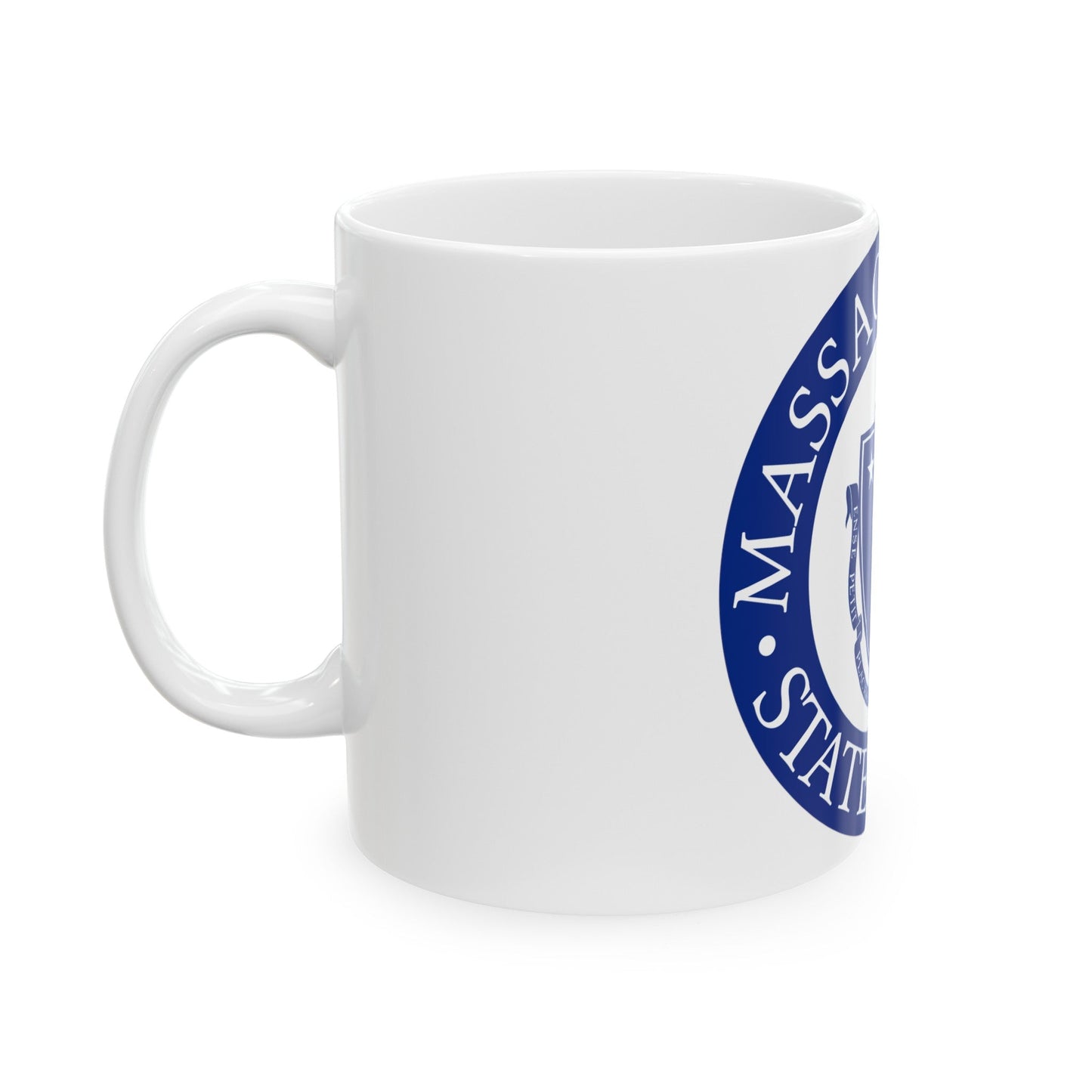 Seal of the State Police of Massachusetts - White Coffee Mug-The Sticker Space