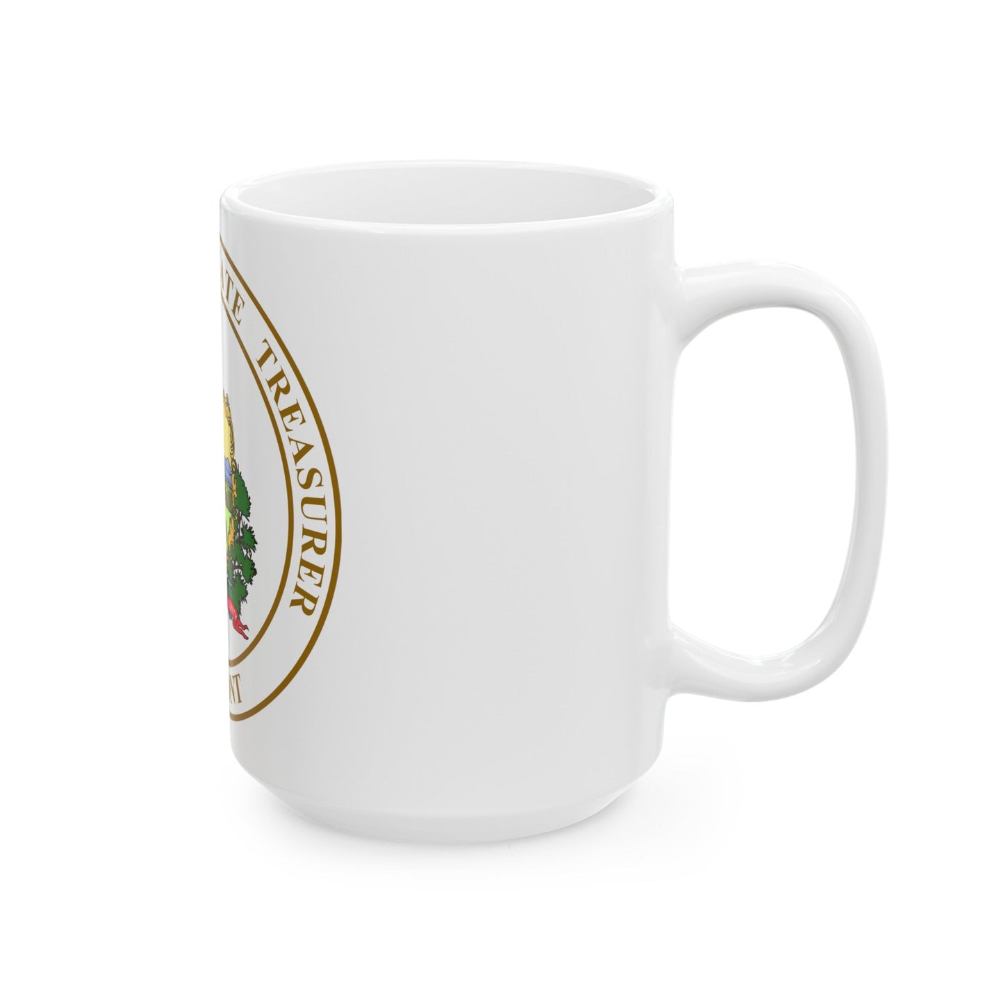 Seal of the State Treasurer of Vermont - White Coffee Mug-The Sticker Space