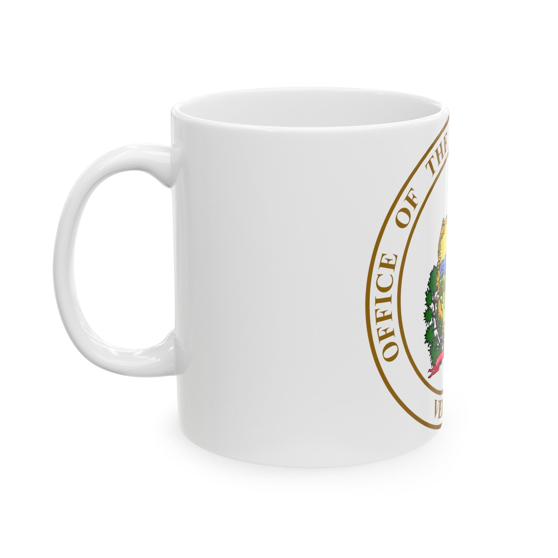 Seal of the State Treasurer of Vermont - White Coffee Mug-The Sticker Space