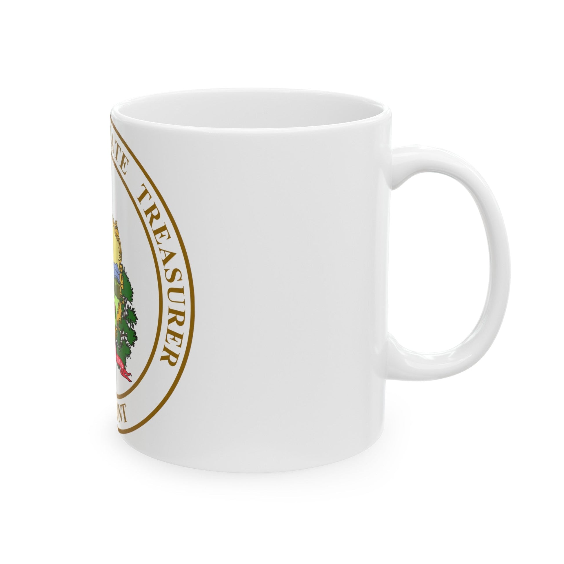 Seal of the State Treasurer of Vermont - White Coffee Mug-The Sticker Space