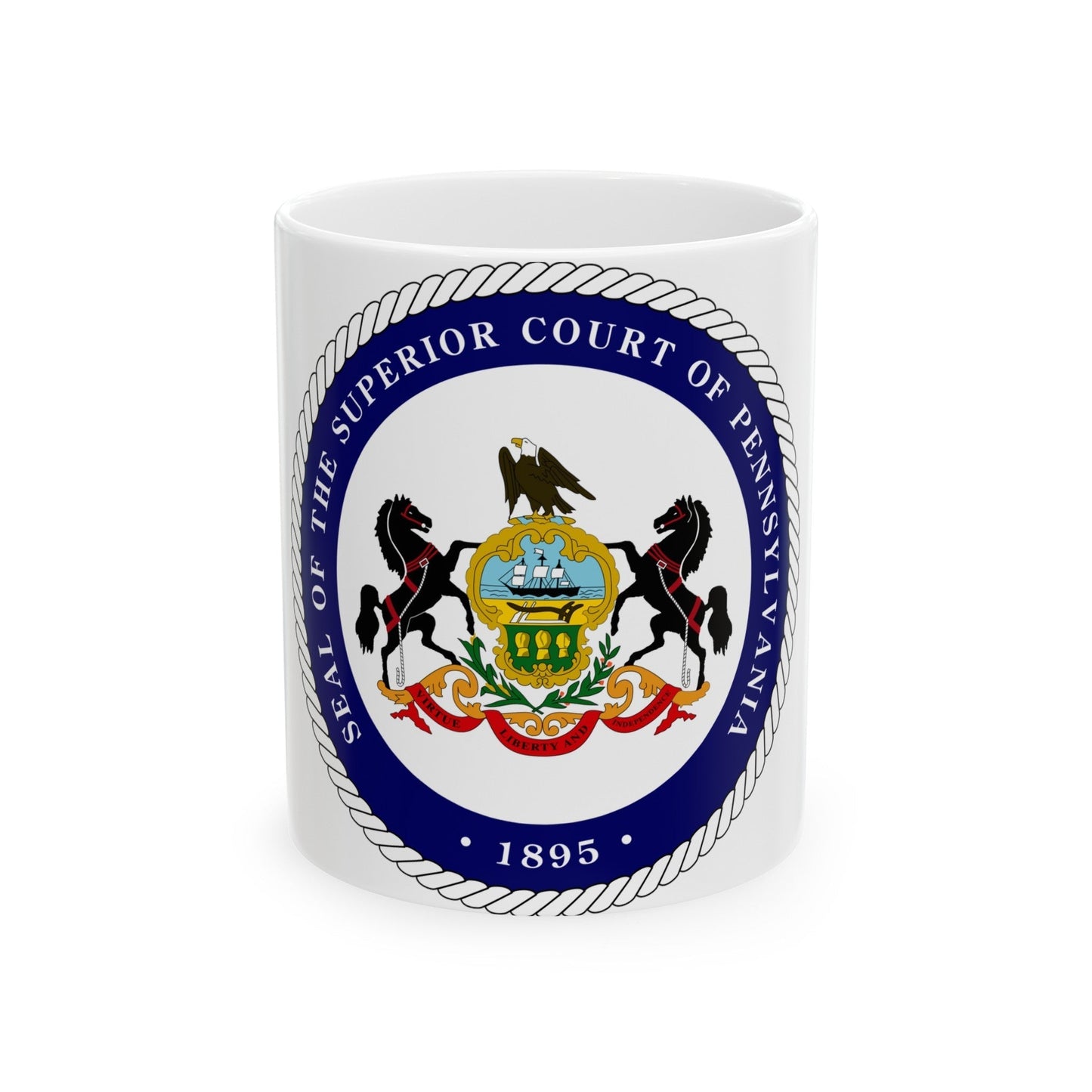 Seal of the Superior Court of Pennsylvania - White Coffee Mug-11oz-The Sticker Space