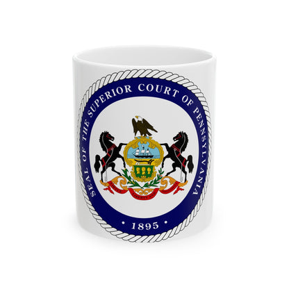 Seal of the Superior Court of Pennsylvania - White Coffee Mug-11oz-The Sticker Space