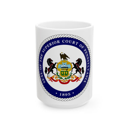 Seal of the Superior Court of Pennsylvania - White Coffee Mug-15oz-The Sticker Space