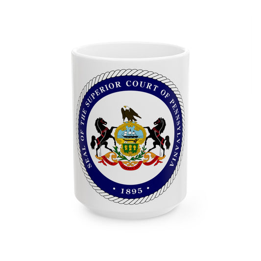 Seal of the Superior Court of Pennsylvania - White Coffee Mug-15oz-The Sticker Space