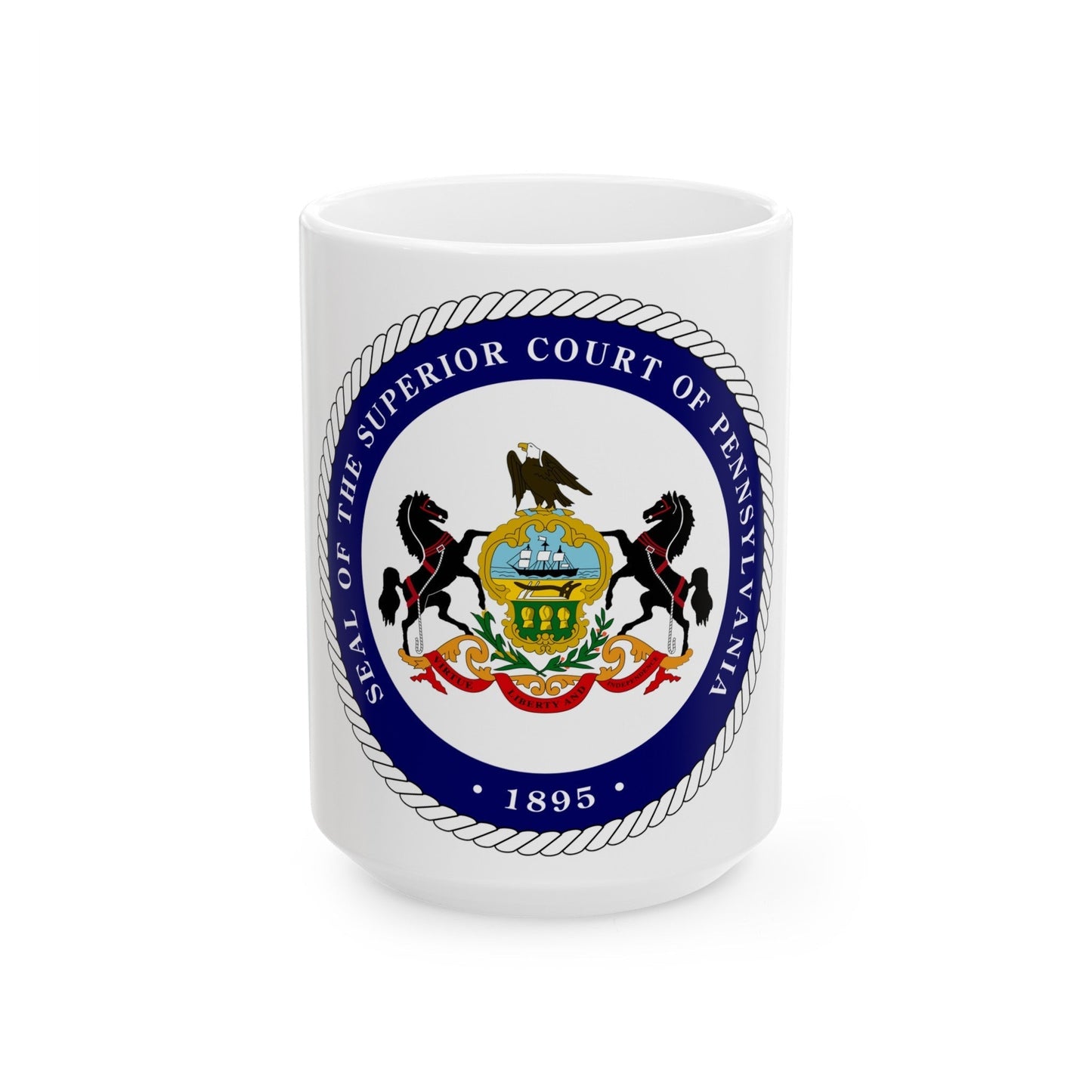 Seal of the Superior Court of Pennsylvania - White Coffee Mug-15oz-The Sticker Space