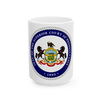 Seal of the Superior Court of Pennsylvania - White Coffee Mug-15oz-The Sticker Space